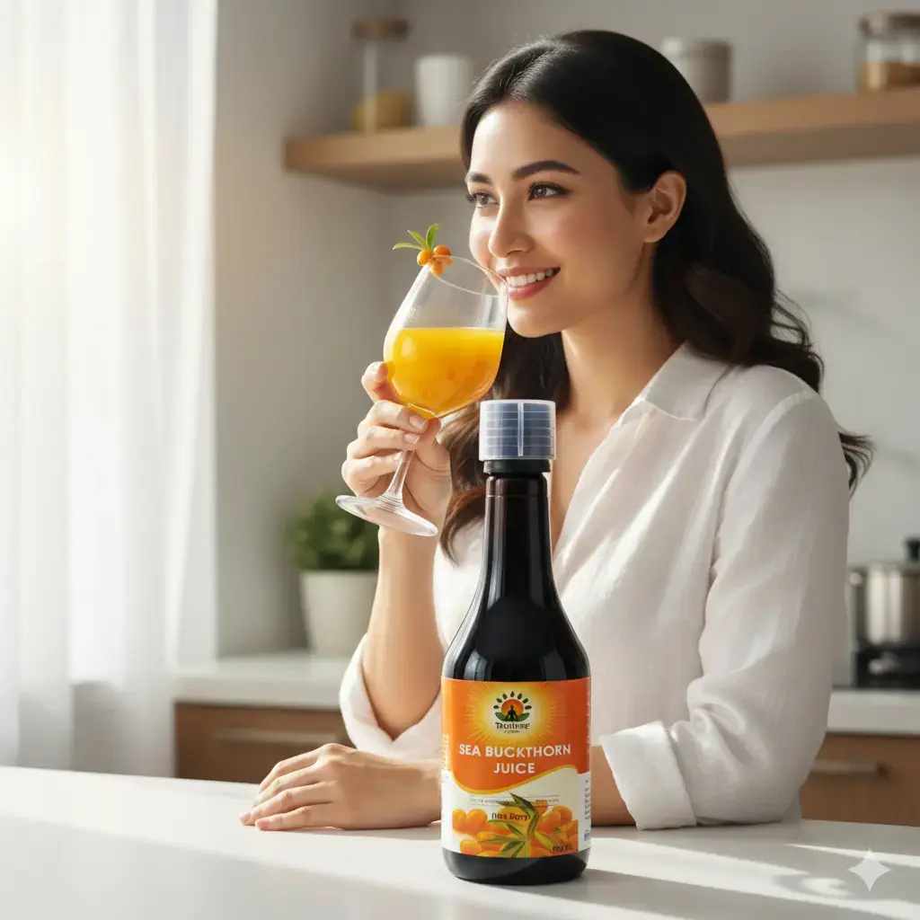 Sea Buckthorn Juice with Curcumin (500ml) | Immunity & Skin Glow TANSHREE