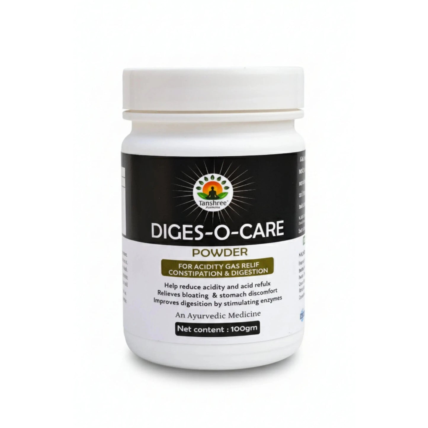 Tanshree Ayurveda Diges-O-Care Powder (100gm) | Fast Relief for Acidity, Gas, Constipation & Indigestion TANSHREE
